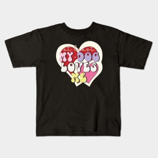 At Least My Dog Love Me Love Sucks Anti Valentines Day Kids T-Shirt